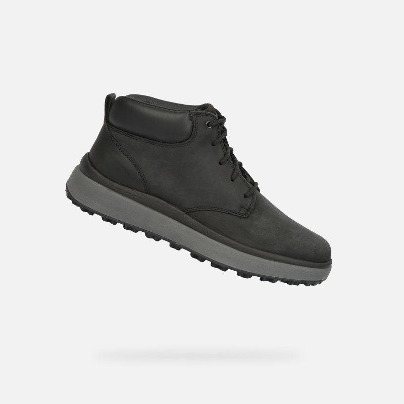 Černé pánské kotníkové boty Geox Granito + Grip