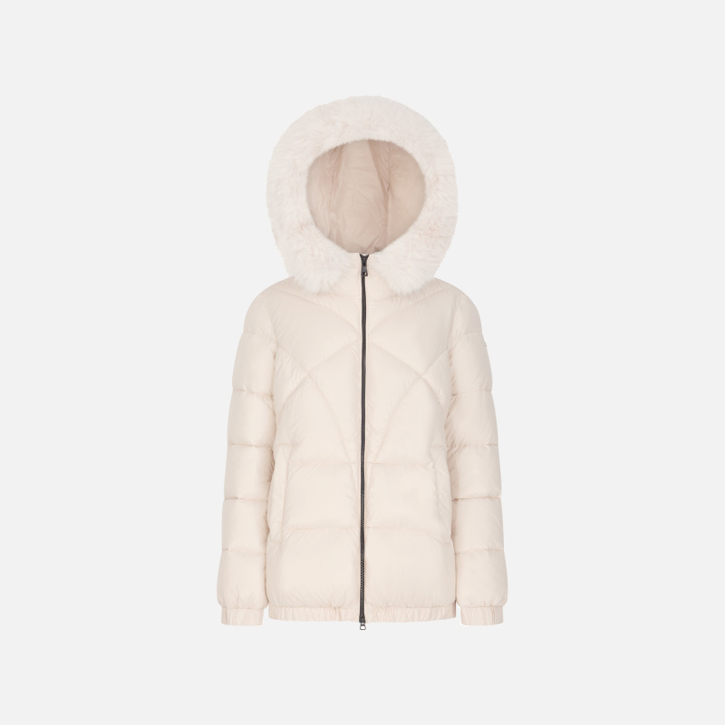 Krémová dámská zimní bunda Geox Backsie