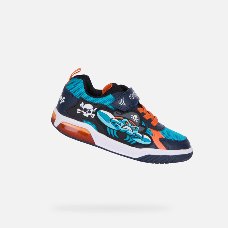 Tyrkysové chlapecké tenisky Geox Inek