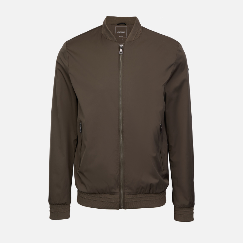Pánská hnědá bomber bunda Geox Avola