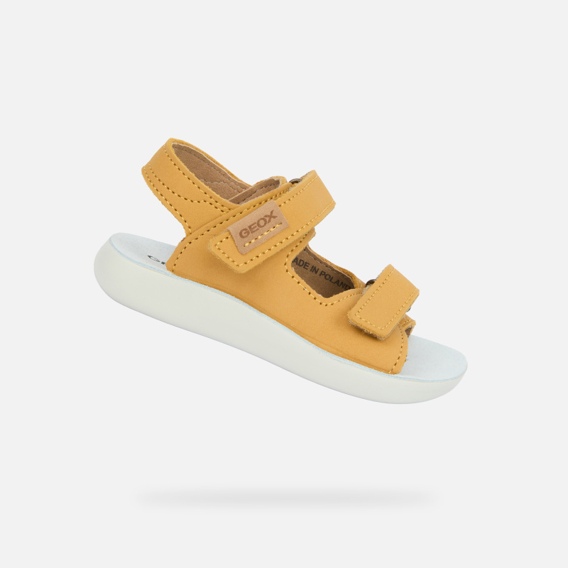 Žluté chlapecké sandály Geox Lightfloppy