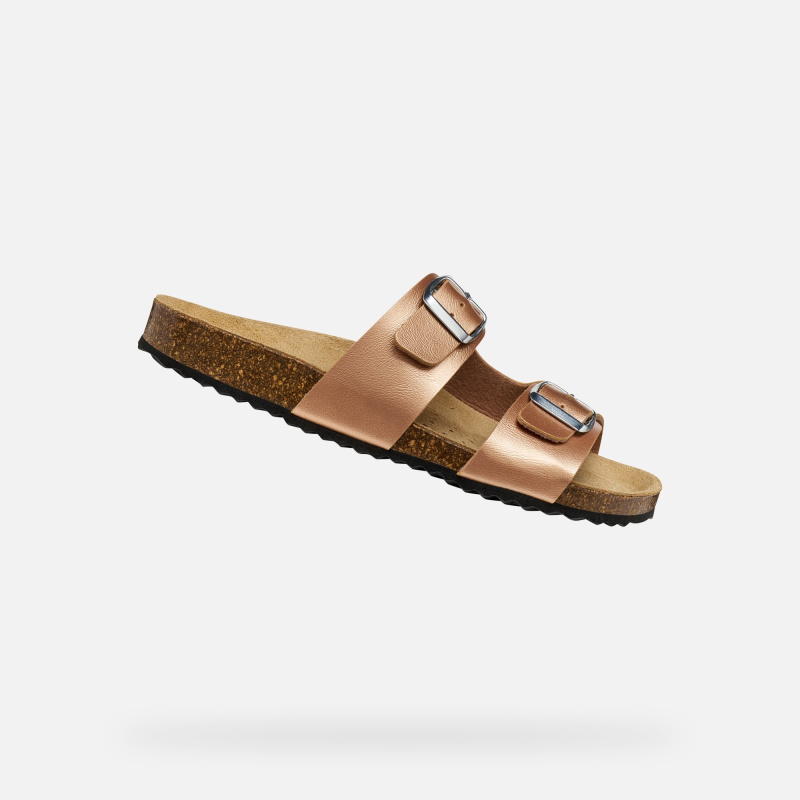 Lehké hnědé dámské sandály Geox Brionia