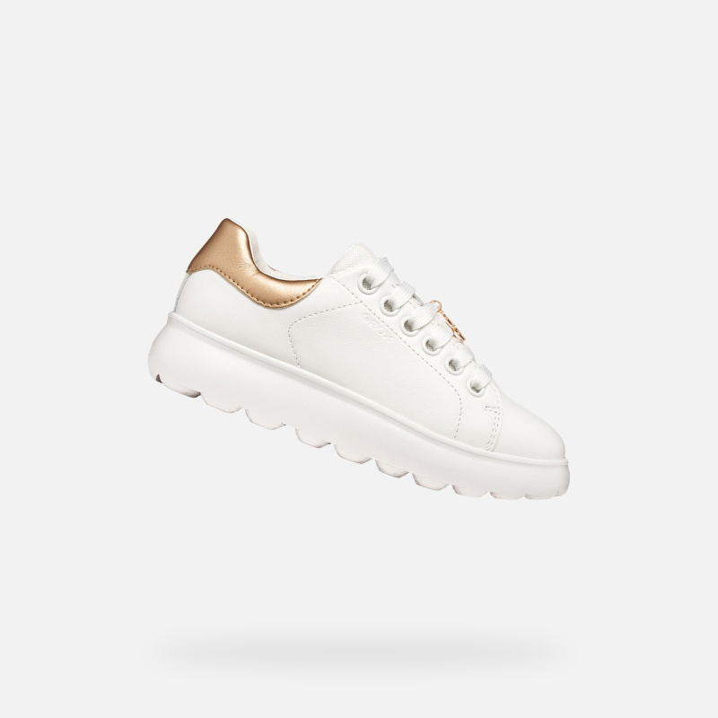 Bílé dívčí tenisky Geox Puffypop - Holky