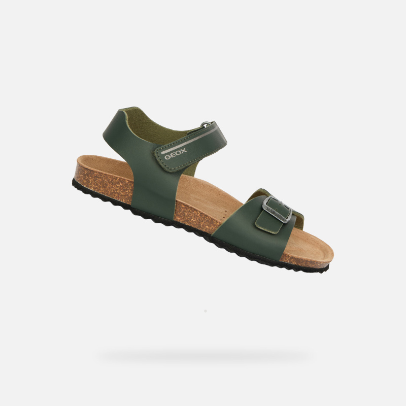 Chlapecké sandály Geox Ghita - Khaki