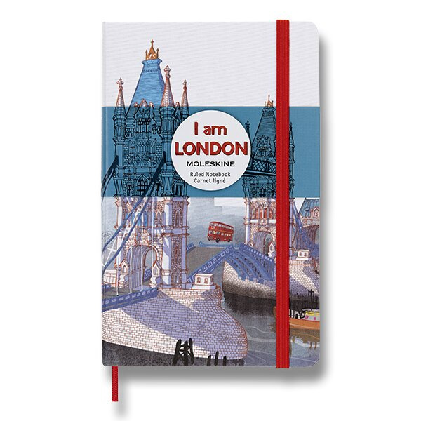 Zápisník Moleskine I am London - tvrdé desky L, linkovaný