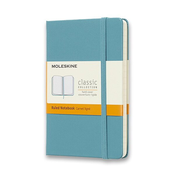 Zápisník Moleskine - tvrdé desky, S, linkovaný tyrkysový