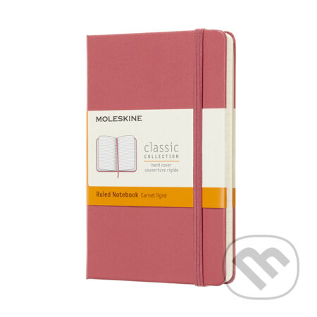 Moleskine - ružový zápisník (malý, linajkovaný)