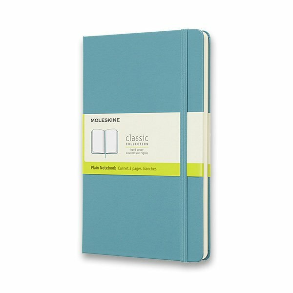 Zápisník Moleskine - tvrdé desky, L, čistý tyrkysový