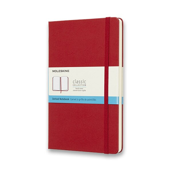 Zápisník Moleskine - tvrdé desky, L, tečkovaný červený