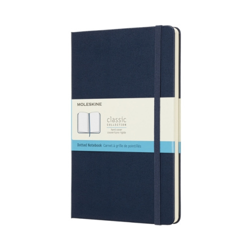 Zápisník Moleskine - tvrdé desky, L, tečkovaný modrý