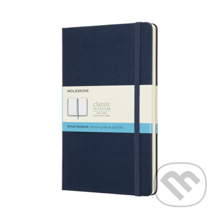 Zápisník Moleskine - tvrdé desky, L, tečkovaný modrý