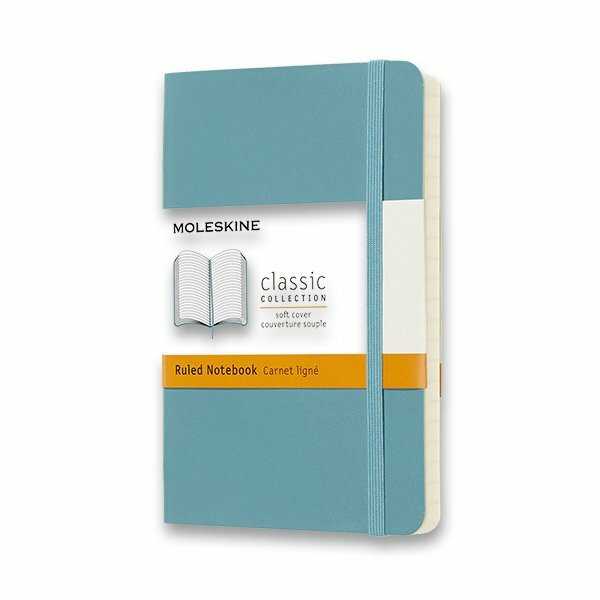 Zápisník Moleskine - měkké desky, S, linkovaný tyrkysový