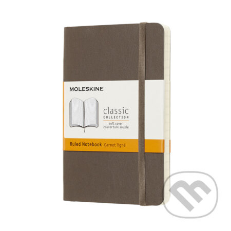 Zápisník Moleskine měkký linkovaný hnědý S