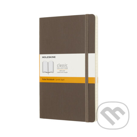 Zápisník Moleskine měkký linkovaný hnědý L