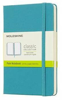 Zápisník Moleskine - tvrdé desky, L, čistý tyrkysový