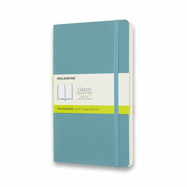 Zápisník Moleskine - tvrdé desky, L, čistý tyrkysový