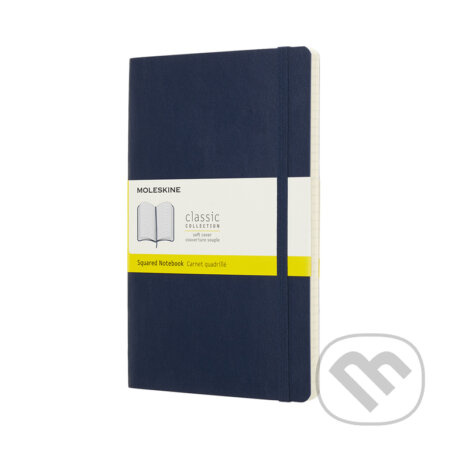 Zápisník Moleskine - tvrdé desky, L, čtverečkovaný modrý