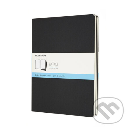Sešity Moleskine Cahier, XL, tečkované, 3 ks černé