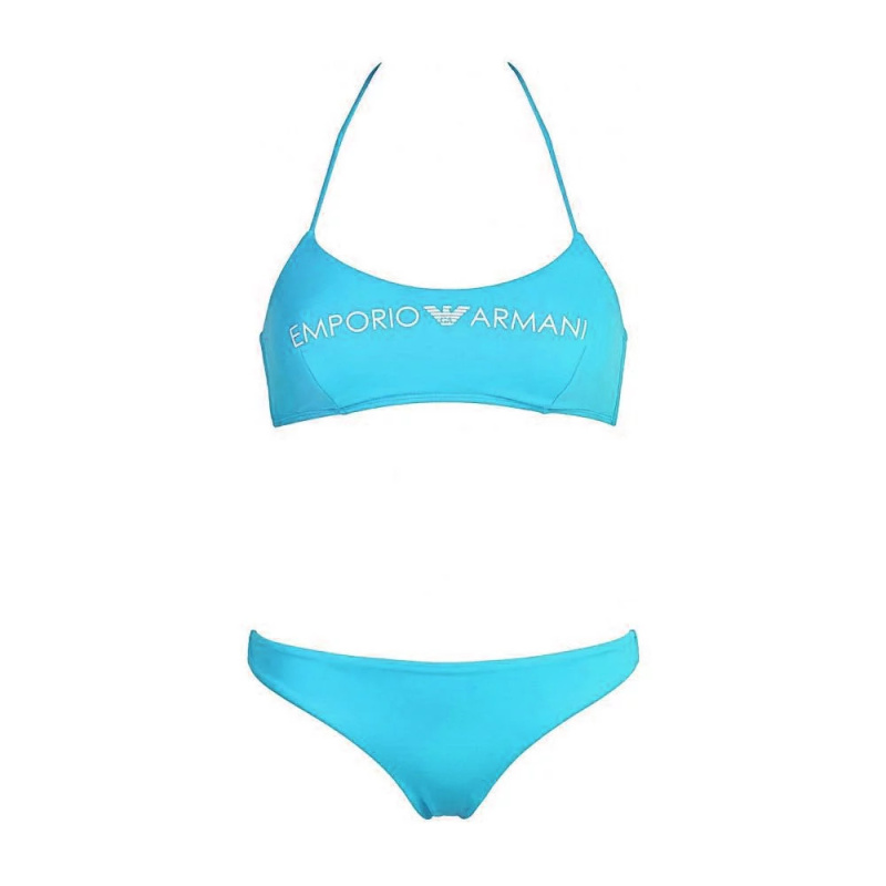 Dámské dvoudílné plavky 262618 0P313 00383 modrá - Emporio Armani S Modrá