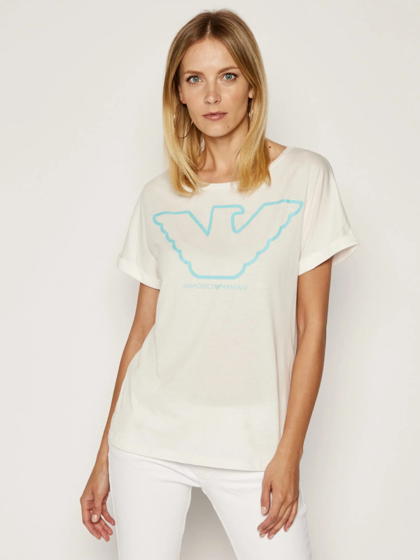 Dámské tričko 164340 0P255 00110 - Emporio Armani bílá M