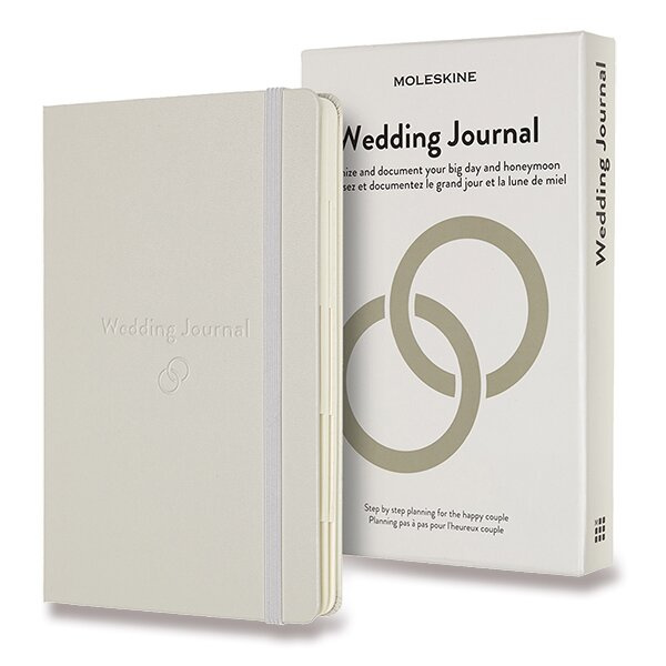 Zápisník Moleskine Passion Wedding Journal - tvrdé desky L, bílý