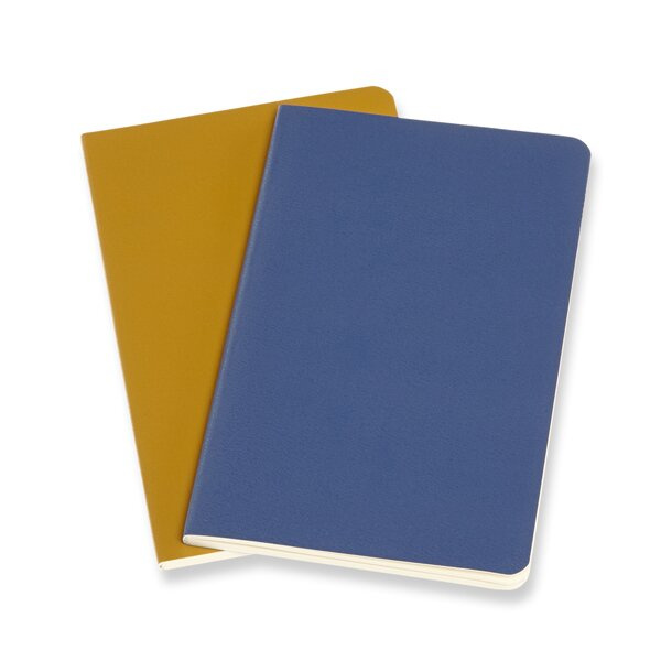 Sešity Moleskine Volant - měkké desky S, čisté, 2 ks, výběr barev modrý/ žlutý