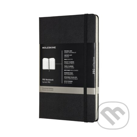 Zápisník Moleskine Professional - tvrdé desky, L černý