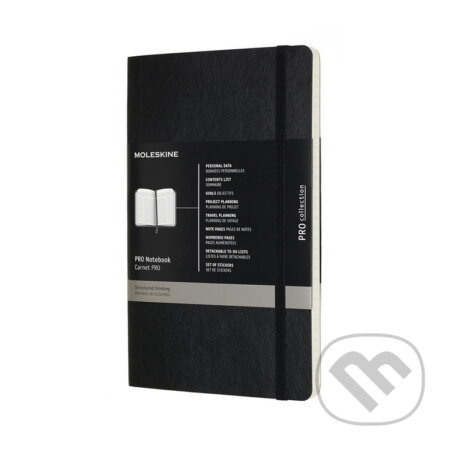 Zápisník Moleskine Professional - měkké desky, L černý