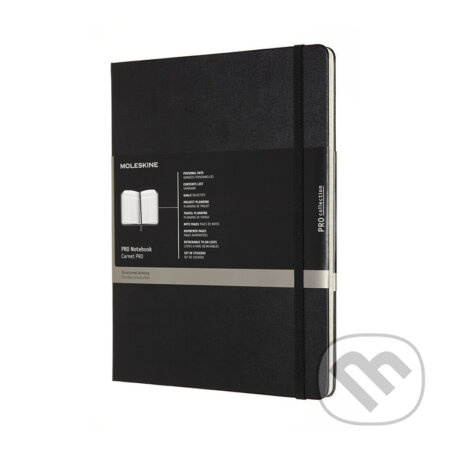 Zápisník Moleskine Professional - tvrdé desky, XL černý
