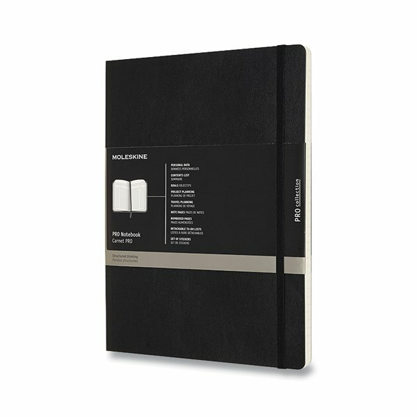 Moleskine Professional diář-zápisník měkký černý XL