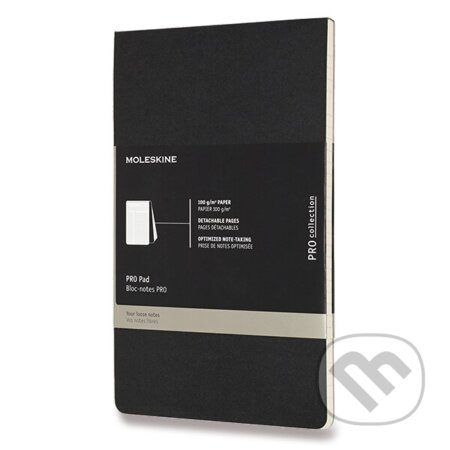 Poznámkový blok Moleskine Professional L, linkovaný, černý