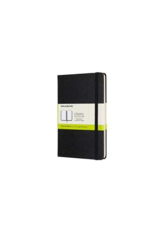 Moleskine Medium Plain Hardcover Notebook, Black Moleskine