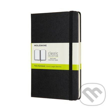 Moleskine Medium Plain Hardcover Notebook, Black Moleskine