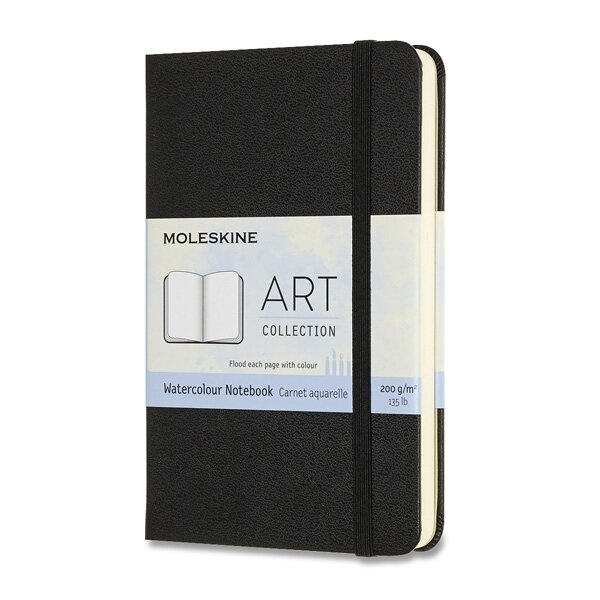 Moleskine Art Pocket Watercolour Notebook, Black Moleskine