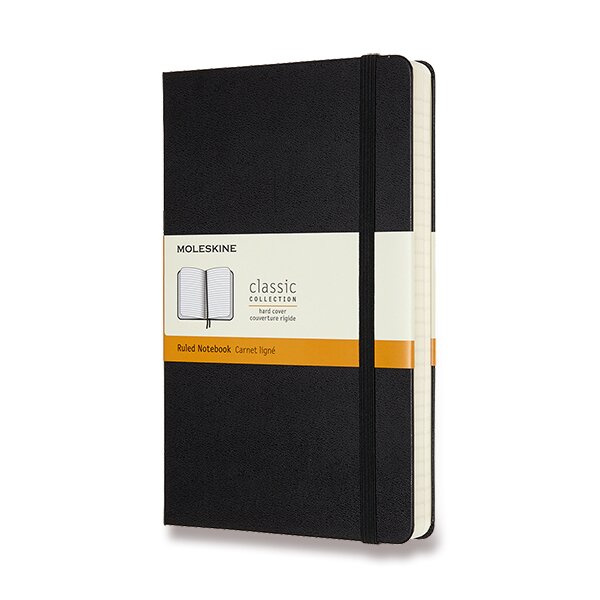 Moleskine Expanded Large Ruled Hardcover Notebook, Black Moleskine