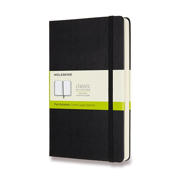 Moleskine Expanded Large Plain Hardcover Notebook, Black Moleskine