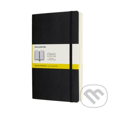 Zápisník Moleskine Expanded - měkké desky L, čtverečkovaný, černý