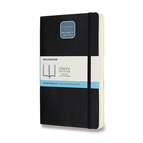 Moleskine Expanded Large Dotted Softcover Notebook: Black Moleskine