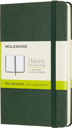 Zápisník Moleskine tvrdý čistý - zelený S