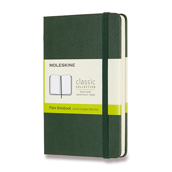 Zápisník Moleskine tvrdý čistý - zelený S