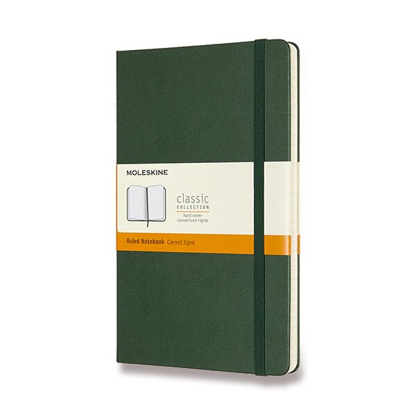 Moleskine Large Ruled Hardcover Notebook, Myrtle Green Moleskine