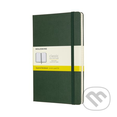 Zápisník Moleskine - tvrdé desky, L, čtverečkovaný tm. zelený