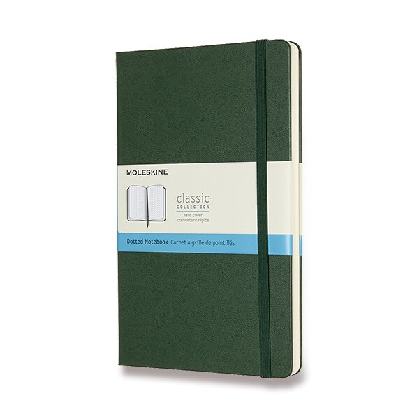 Moleskine Large Dotted Hardcover Notebook, Myrtle Green Moleskine