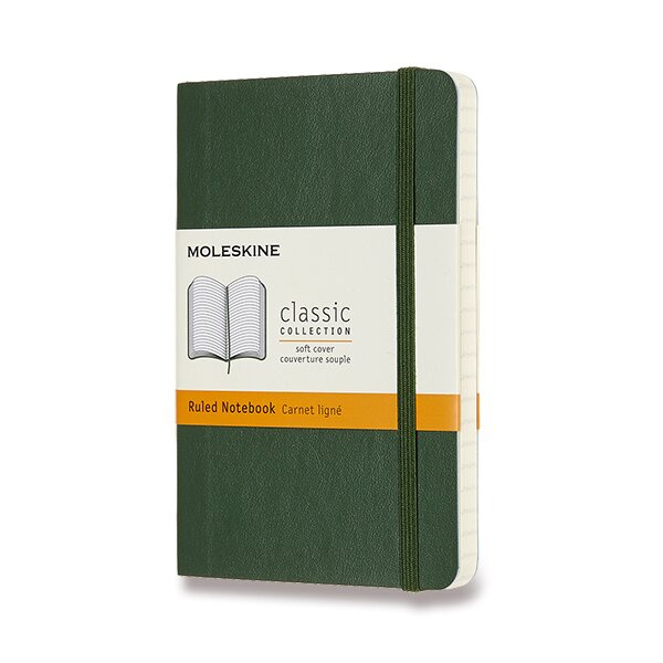 Moleskine Pocket Ruled Softcover Notebook, Myrtle Green Moleskine