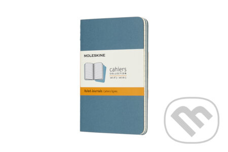 Sešity  Moleskine Cahier, S, linkované, 3 ks tm. tyrkysové