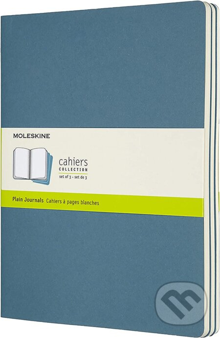 Moleskine Sešity 3 ks, čisté - modré XL