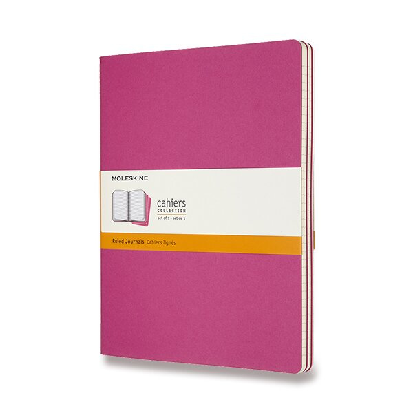 Moleskine Sešity, 3 ks linkované - růžové XL
