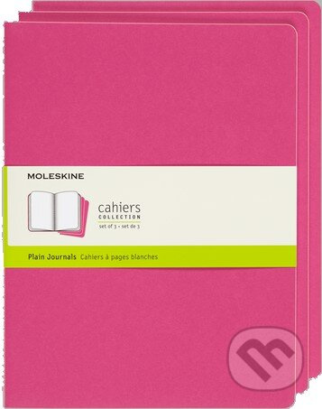 Moleskine Sešity 3 ks - čisté - růžové XL