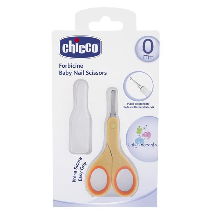 Chicco Baby Nail Scissors dětské nůžky s kulatou špičkou 0 m+ 1 ks