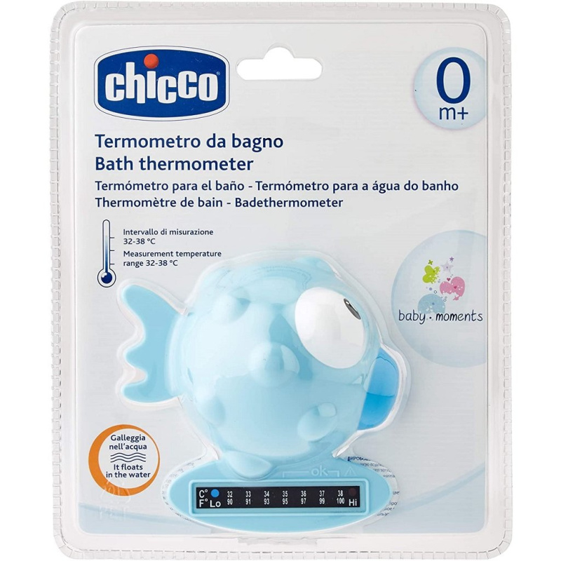 Chicco Baby Moments teploměr do koupele Blue 1 ks